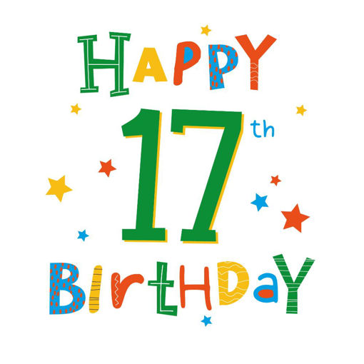 Picture of HAPPY 17TH BIRTHDAY CARD